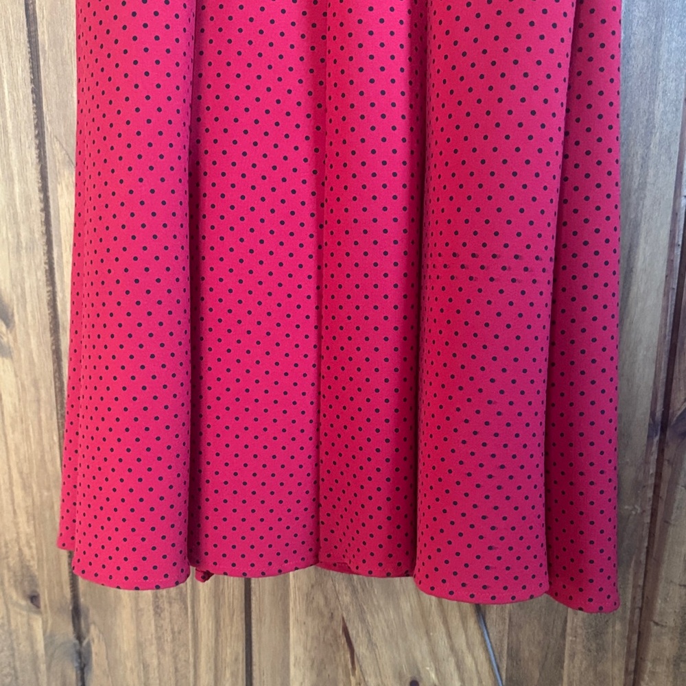 Stop Staring! ❤️ Polka Dot Midi Dress with Ruffle Shoulders - Picture 5 of 8